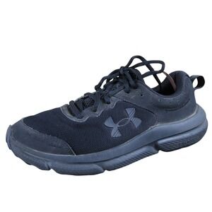 Under Armour Charged Assert 10 Youth 6 Black Mesh Athletic Running Shoes